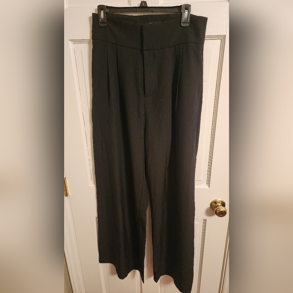 Long wide leg dress pants